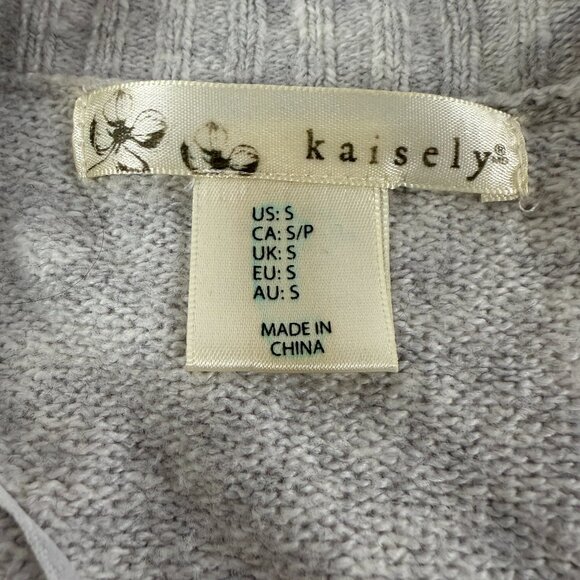 Kaisely Cardigan Sweater Grey Women's Small with pockets - Picture 2 of 3
